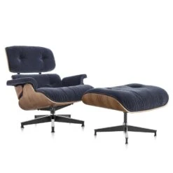 Eames Lounge Chair & Ottoman In Mohair Supreme