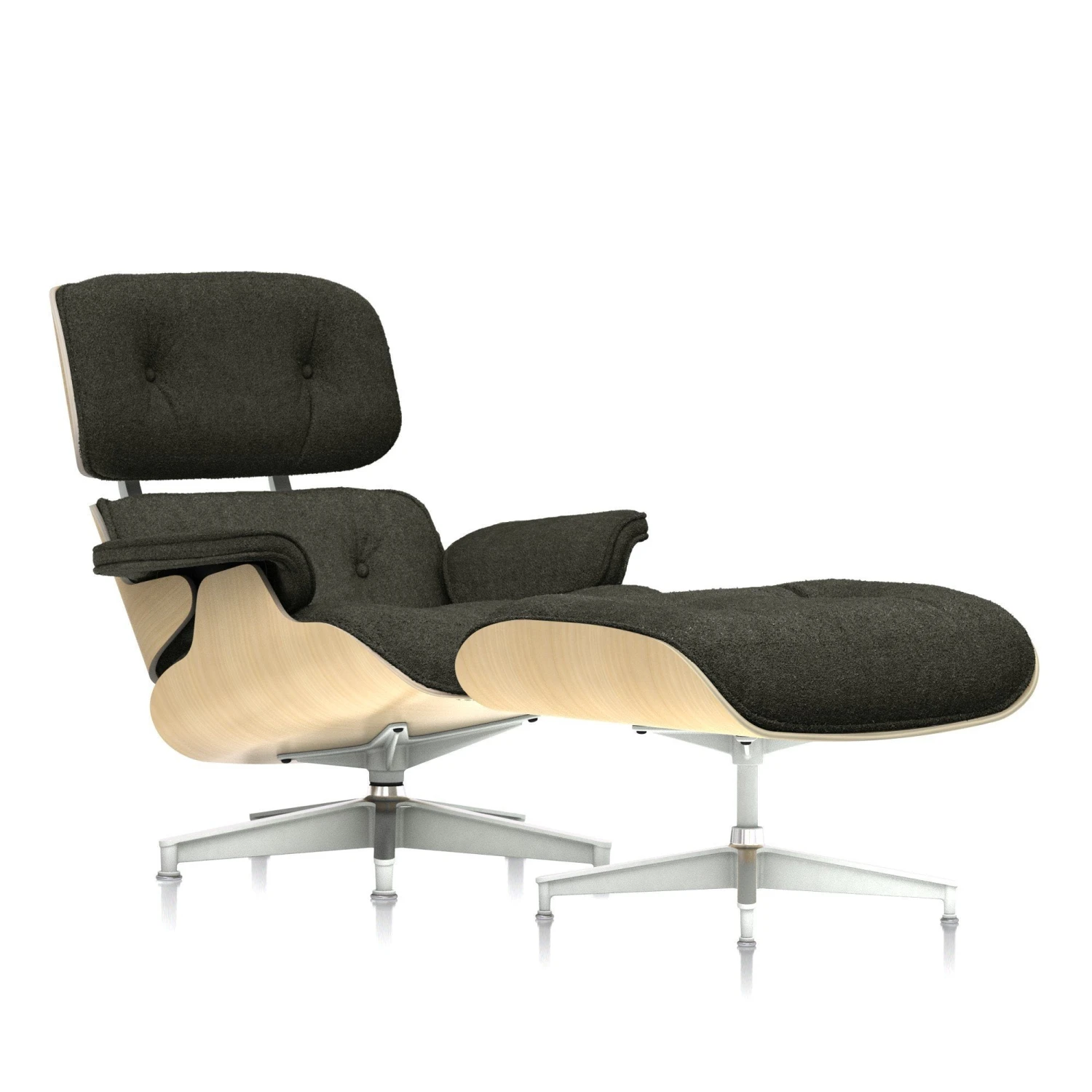 Eames Lounge Chair & Ottoman In Mohair Supreme 18 Eames Lounge Chair & Ottoman In Mohair Supreme - Image 16