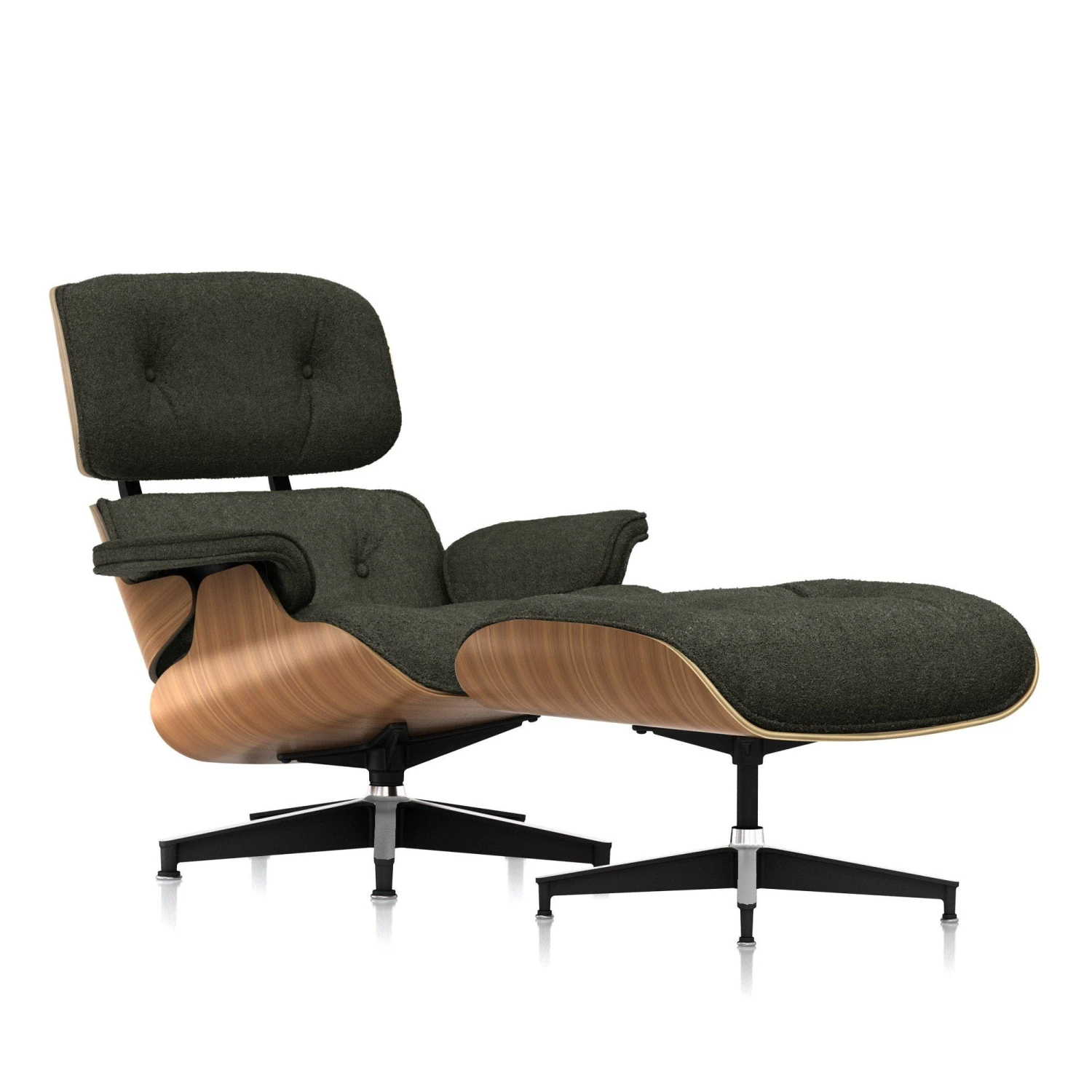 Eames Lounge Chair & Ottoman In Mohair Supreme 8 Eames Lounge Chair & Ottoman In Mohair Supreme - Image 6
