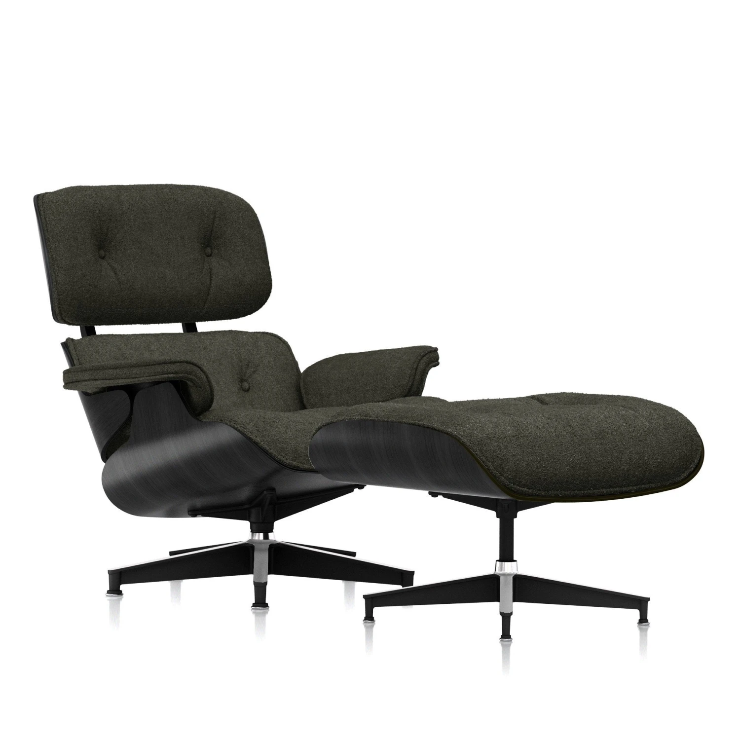 Eames Lounge Chair & Ottoman In Mohair Supreme 13 Eames Lounge Chair & Ottoman In Mohair Supreme - Image 11