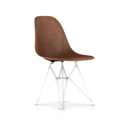 Eames Molded Wood Side Chair - Wire Base