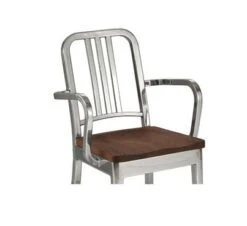 Emeco 1104 Navy Armchair With Wood Seat -Chair Store emeco navy armchair wood seat 2