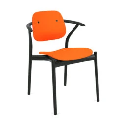 Iquo Chair Armchair With Plastic Seat & Back -Chair Store iquo chair armchair with plastic seat Back Knoll CA Modern Home Red Orange