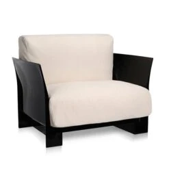 Kartell Pop Cotton Chair -Chair Store kartell pop armchair black ecru