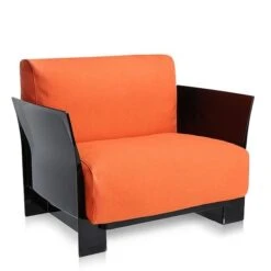Kartell Pop Cotton Chair -Chair Store kartell pop armchair black orange 1