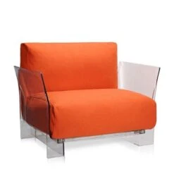 Chair Store -Chair Store kartell pop armchair transparent orange 1