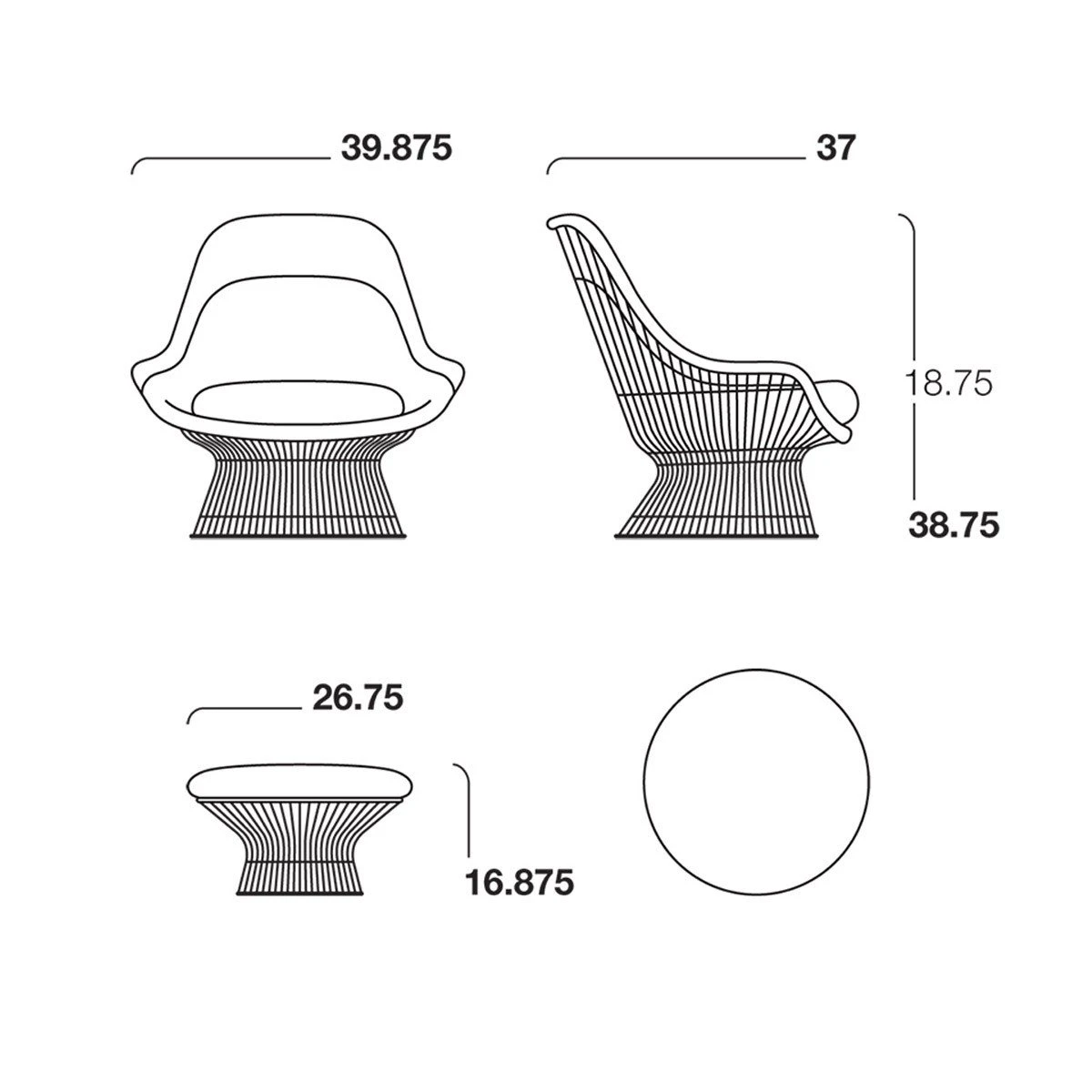 Platner Polished Nickel Easy Chair 6 Platner Polished Nickel Easy Chair - Image 5