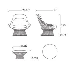 Platner Gold Plated Easy Chair -Chair Store platner easy chair 4 e0aec4f5 7f66 4cf9 9073 e7cdb48bd214