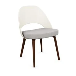 Saarinen Executive Plastic Back Chair With Wood Legs