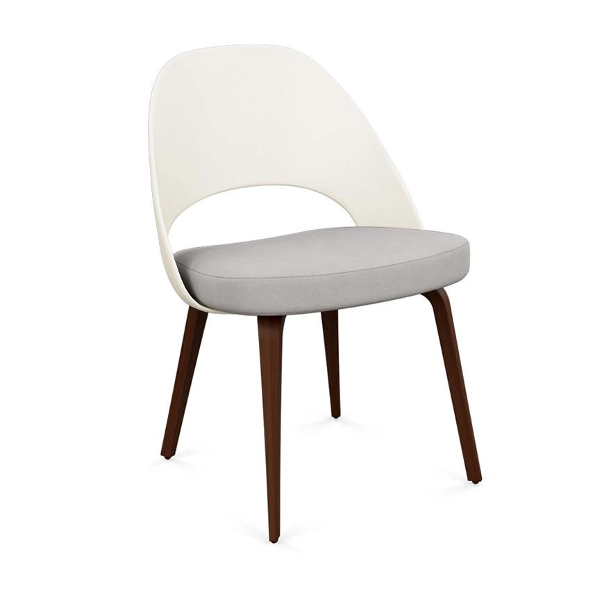 Saarinen Executive Plastic Back Chair With Wood Legs 3 Saarinen Executive Plastic Back Chair With Wood Legs