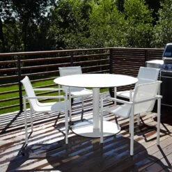 Skiff Large Outdoor Cafe Table -Chair Store skiff large outdoor cafe table BluDot CA Modern Home white 2